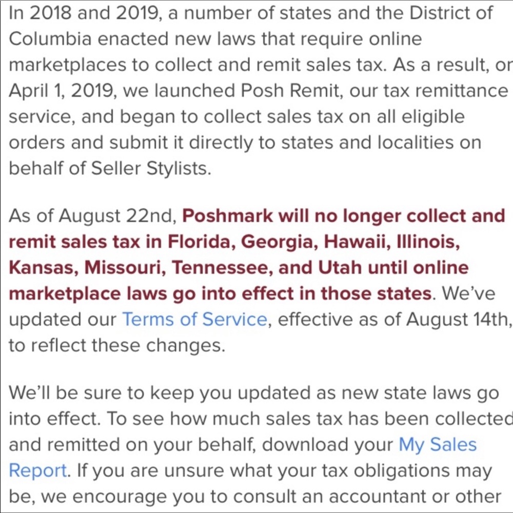 NO TAX:FL,GA,ILL,HI, UT,TN,HI,KS,MO Starts TODAY
